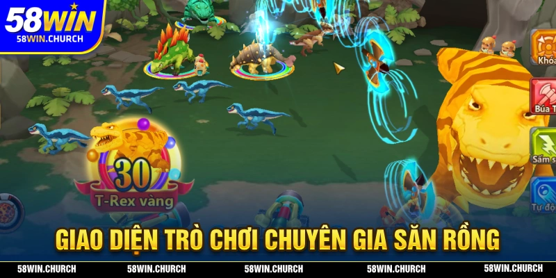 Giao diện của trò chơi chuyên gia săn rồng tại nhà cái 58WIN