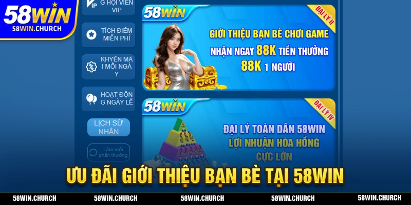 Giới thiệu bạn bè nhận thưởng tại 58WIN dễ dàng